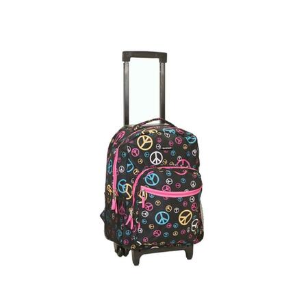 FOX LUGGAGE ROCKLAND 17 Inch ROLLING BACKPACK R01-Peace